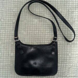 Coach #9142 Vintage Mini Slim Hippie Black Leather Crossbody Bag